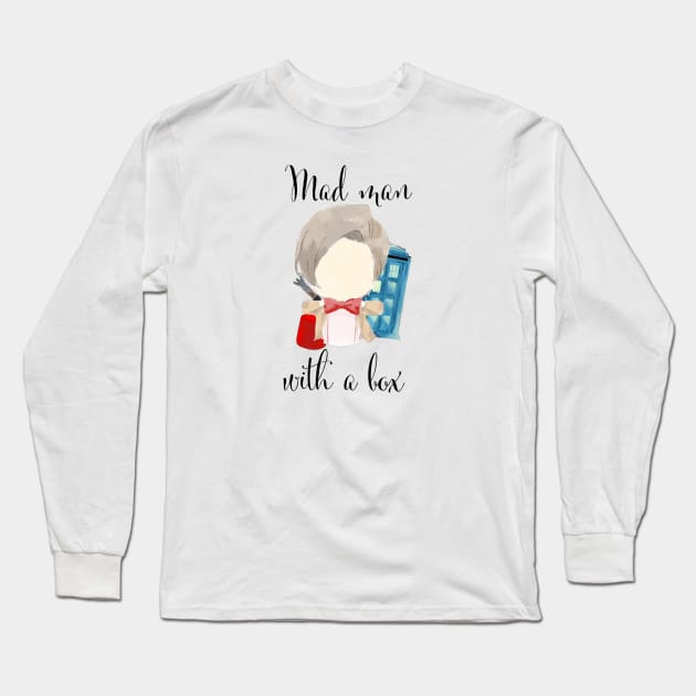 A mad man with a box · doctor who Long Sleeve T-Shirt by Uwaki